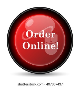 Order Online Icon. Internet Button On White Background. EPS10 Vector
