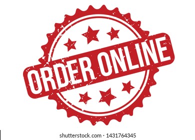 Order Online Rubber Stamp. Order Online Rubber Grunge Stamp Seal Vector Illustration - Vector - Shutterstock ID 1431764345