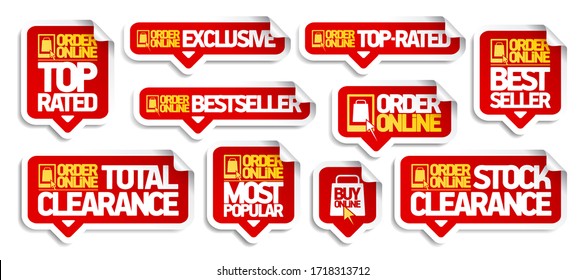 Order Online Stickers Set - Top Rated, Exclusive, Best Seller, Stock And Total Clearance, Most Popular