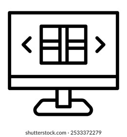 Order Online Vector Line Icon Design