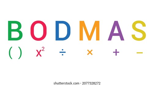 Order Of Operations BODMAS Rule Chart In Mathematics