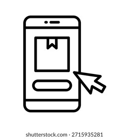 Ilustración vectorial de icono de esquema de pedido