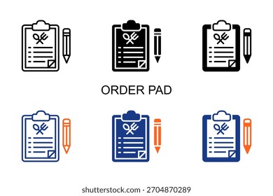 Ilustración vectorial de estilo múltiple del icono del cojín de la orden