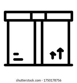 Order parcel icon. Outline order parcel vector icon for web design isolated on white background