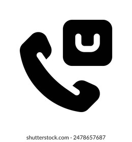 order phone icon. vector glyph icon for your website, mobile, presentation, and logo design.