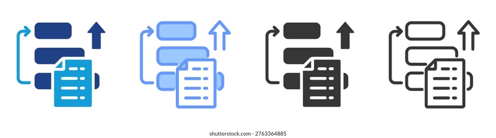 Order Prioritization icon set multiple style collection