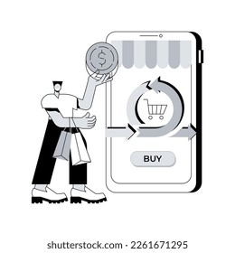 Order processed abstract concept vector illustration. Order confirmed, purchase process finished, booking details processed, online store notification, confirmation page abstract metaphor.