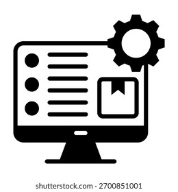 Ilustración vectorial de estilo mixto de icono procesado de pedido