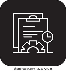 Bestellen Sie das Service-Symbol Verarbeitung Lieferung mit schwarz gefüllter Linie. In Verbindung mit der Orderverfolgung, Lieferung zu Hause, Lager, Lastwagen, Roller, Kurier- und Frachtsymbole. Versandsymbol. Vektorgrafik