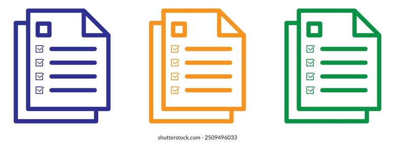 Order processing format in document Clipboard for graphic and web design. List data ordering. Order forms icon. Vector illustration. Vector design on white background. EPS 10