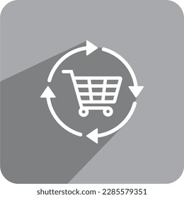 order processing icon , purchasing icon in trendy flat style isolated in background