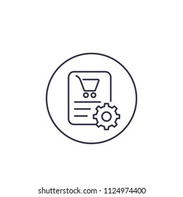 order processing line vector icon