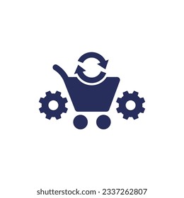 order processing and procurement icon