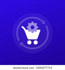 order processing, procurement icon, transparent design