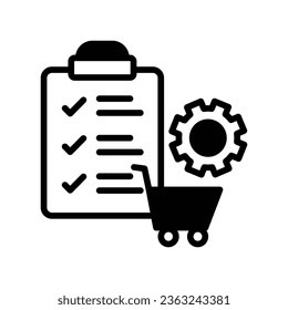 Order processing setting vector icon which can easily modify or edit

