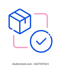 Order Processing Vector for E-commerce Automation. Fast delivery system illustration, retail logistics workflow, online transaction concept.