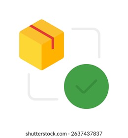 Order Processing Vector for E-commerce Automation. Fast delivery system illustration, retail logistics workflow, online transaction concept.