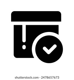 order product icon. vector glyph icon for your website, mobile, presentation, and logo design.