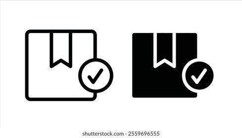 Order receive Icon collection in filled and stroke style.