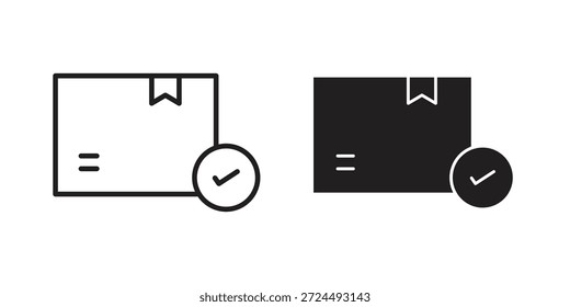 Ilustración del icono de recepción de pedido, Vector de línea delgada, signo de Diseño web,