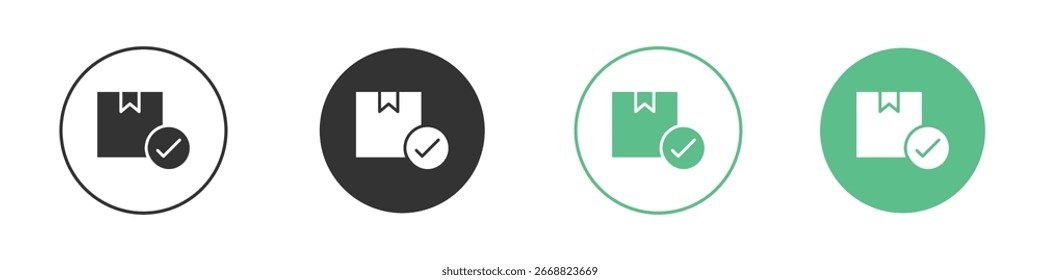Order receive icon Minimal Flat Line Vector Icon Set.