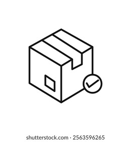 Order receive icon Simple thin line flat symbol