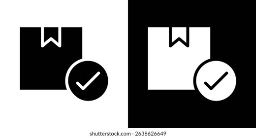 Order receive icon Vector in flat style. Collection silhouettes