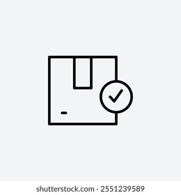 Order receive thin liner icon isolated.