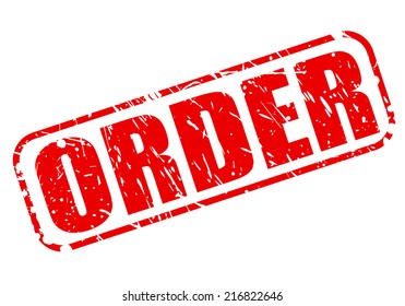 Order red stamp text on white