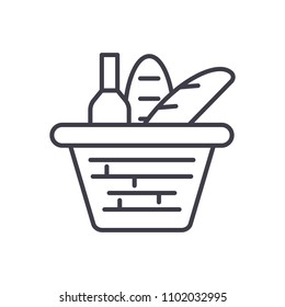 Order in the restaurant black icon concept. Order in the restaurant flat  vector symbol, sign, illustration.