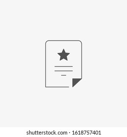 Order Sheet Icon. Vector Flat Report or Invoice Pictogram.