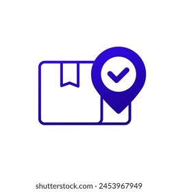 order shipping icon with a box