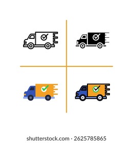 orden en el proceso de envío Icono de compras