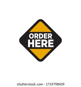 Order sign design vector template
