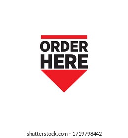 Order sign design vector template