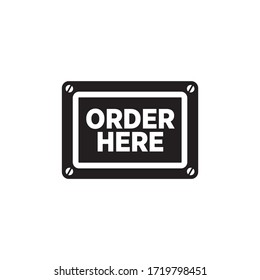 Order sign design vector template