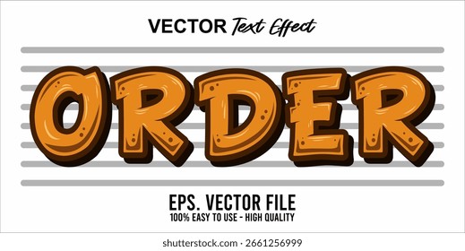 Order sign editable text effect font style