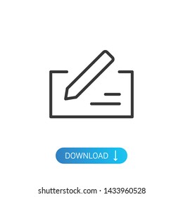 Order simple outline vector icon