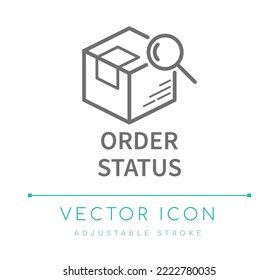 Order Status Ecommerce Shipping Vector Line Icon