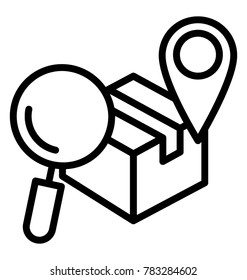 Order status and shipping tracking concept line vector icon