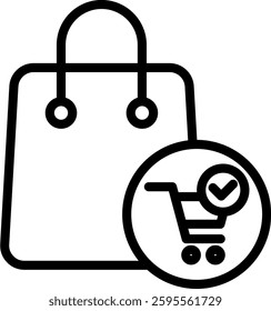 Order Success Icon Outline Vector Illustration