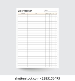 Order Tracker,Purchase Tracker,Order Form,Spending Tracker,Order Form Template,Order Log,Order List,Order Tracker Form,Business Form,Tracking Order,Order Form Worksheet