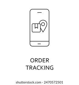 Order Tracking Delivery Status Icon for E-commerce and Shipping.