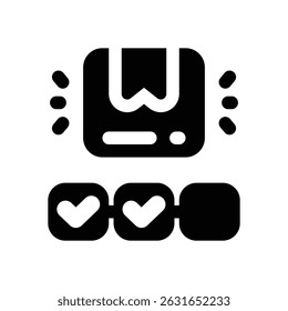 Icono de glifo de seguimiento de pedidos. Icono de Vector fuerte y sólido para Sitios web, interfaces móviles, presentaciones y marca visual. Alta calidad y fácil de editar.