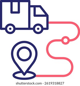 Order Tracking Icon Color Vector Illustration