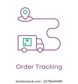 Order Tracking Icon – A Package with a Location Pin, Representing Real-Time Updates.
