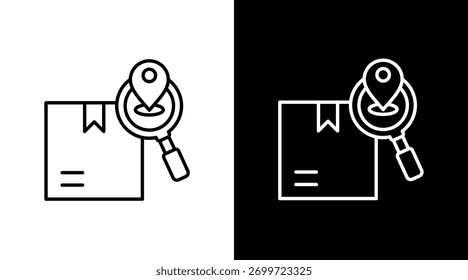 Diseño de conjunto de iconos blancos de seguimiento de pedidos