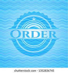 Order water representation style emblem.