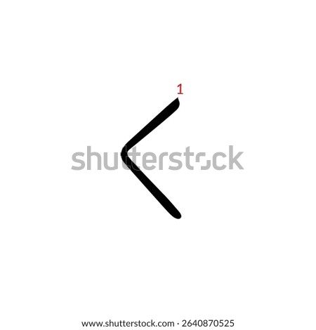 The order of writing Japanese hiragana letters is ka, ki, ku, ke, ko 