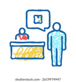 ordering box doodle icon sketch vector. ordering box sign. isolated symbol illustration